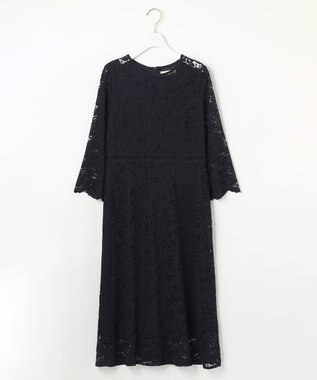 ANY SIS 【洗える】総レース ワンピース ネイビー