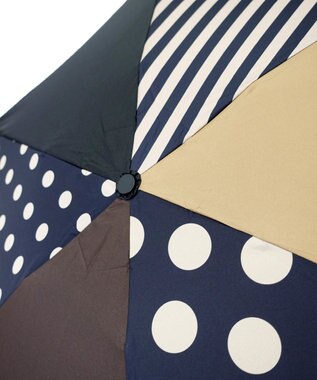 +RING 【UVカット95%以上】【UPF50＋】プラスリング レディース向け 晴雨兼用 折傘 BRN/DOT T1336 ブラウン