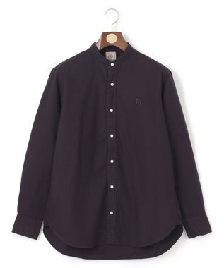 J.PRESS MEN 【オックス ガーメントダイ】バックブルバンドカラーシャツ ダークブラウン系