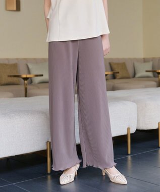 Tiaclasse 【新色追加・洗える】プリーツパンツ 新色 ラベンダー