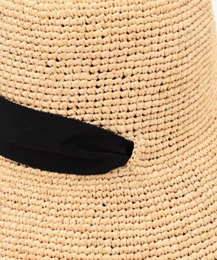 GRACE CONTINENTAL MAISON N.H Parisラフィアリボンハット キナリ