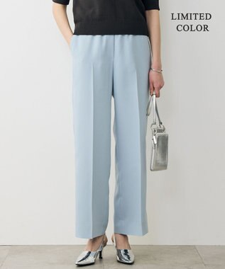 ICB L 【先行予約・WEB限定カラーあり】FluidBackSatin ワイドパンツ サックスグレー［WEB限定・総裏］