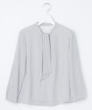 J.PRESS LADIES 幾何プリント ボウタイ カットソー ネイビー系5