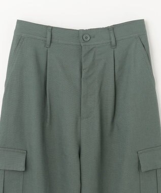 ANY 【ウエストゴム】清涼リネンカーゴパンツ モスグレー