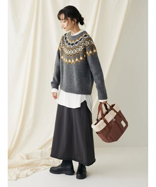 CRAFT STANDARD BOUTIQUE カットオフＡライン裏毛スカート Charcoal Gray