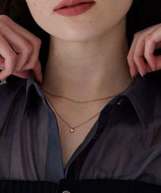 Phoebe 【金属アレルギー対応】2setスウィートハートネックレス　シャンパンゴールド シャンパンゴールド