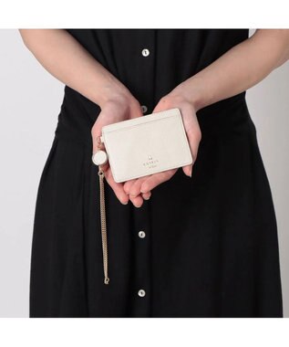 LANVIN en Bleu メラニー リール付きパスケース エクリュ