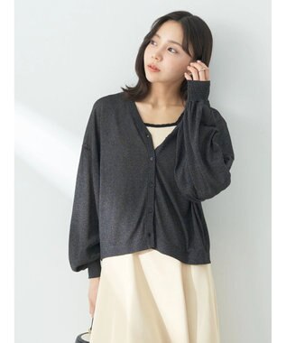 earth music&ecology シアーカーディガン Black