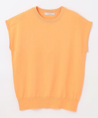 ANY 【UVケア/接触冷感/アンチピリング】クールタッチフレンチスリーブニット オレンジ