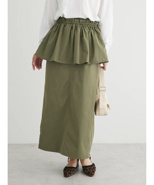 Green Parks ・ＳＵＧＡＲ　ＳＰＯＯＮ　３ｗａｙペプラムスカート Khaki