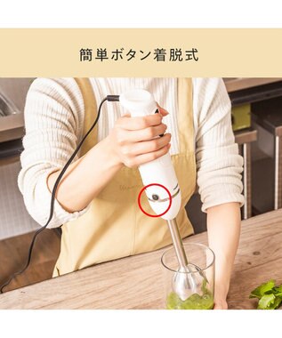 YAMATO テーブル＆キッチン 【TWINBIRD】ハンディーブレンダー  ホワイト  KC-4834W ホワイト