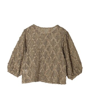 Green Parks ・SUGAR SPOON フラワーレースカーディガン Gray Beige