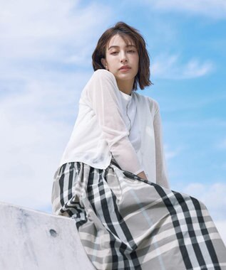 Tiaclasse シアーショートカーディガン オフホワイト