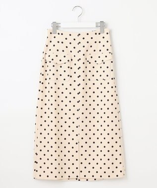 Feroux 【洗える】フラップナロー スカート アイボリー系9