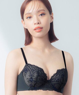 Wing ブラジャー Wing Lesiage 谷間ふっくら 脇高設計 サイドすっきり 【6000シリーズ】 ブラ PB6000 ウイング／ワコール ダークブラウン