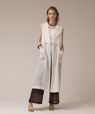 GRACE CONTINENTAL カラミロングジレ ホワイト