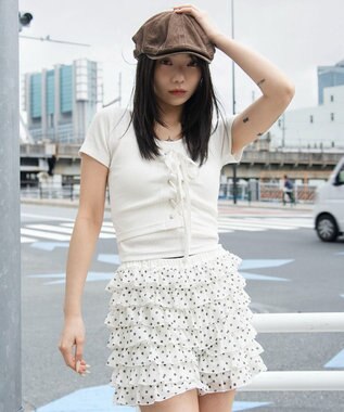 WEGO ヴィンテージライクレースアップT ホワイト