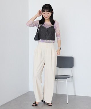 AMERICAN HOLIC ニュアンス柄プリントシアープルオーバー Purple