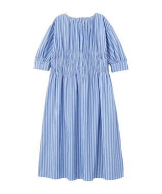 CRAFT STANDARD BOUTIQUE インド製 ハーフスリーブシャーリングワンピース Stripe