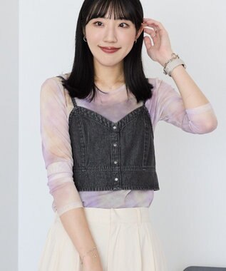 AMERICAN HOLIC ニュアンス柄プリントシアープルオーバー Purple