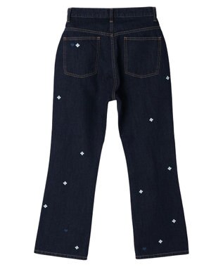 Green Parks ・Ｄｏｕｂｌｅ　Ｆｌａｇｓ　ハナ＆ハート　刺繍デニムパンツ One Wash