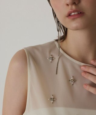 GRACE CONTINENTAL バルーンチュールトップ ホワイト