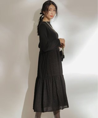 組曲 ヘアリーコンビ ワンピース ブラック系