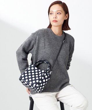 Y'SACCS 木村多江×Y'SACCS Polka Dots ミニバッグ ネイビー×ホワイト