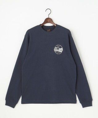 JOSEPH ABBOUD MOUNTAIN LONG SLEEVE FRONTIER GRAPPHIC T-SHIRT ネイビー ネイビー系