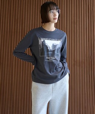 コットンスムース グラフィック ロンＴ