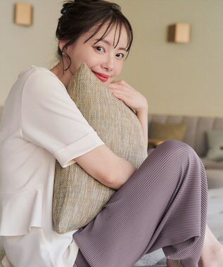 Tiaclasse 【新色追加・洗える】プリーツパンツ 新色 ラベンダー