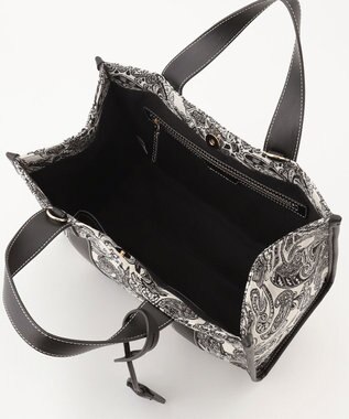 23区 ジャカードトート バッグ ブラック系