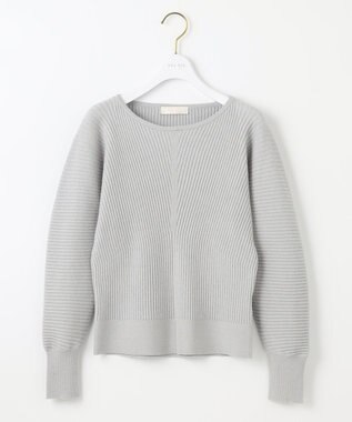 ANY SIS L 【洗える】アレンジRIB ニット アイスグレー