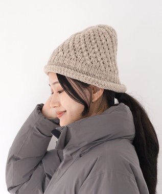 石田製帽 【防寒対策・日本製】ウールロールアップ ニット帽