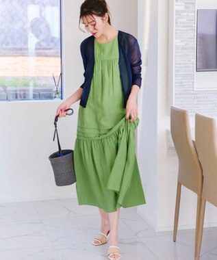 Tiaclasse シアーショートカーディガン ネイビー