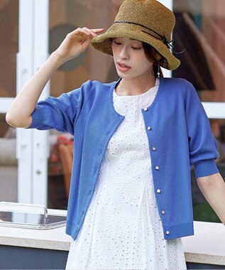 Tiaclasse ナチュラルな風合いのアンダリミックスクロシェハット キャメル