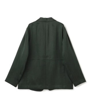BEIGE， 【洗える】BERGAMOT / ウォッシャブルリネンバックドロストジャケット Forest Green
