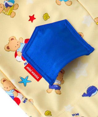 MIKI HOUSE HOT BISCUITS 【ミキハウス】【80-110cm】ミキハウスベア ５分丈水着 黄