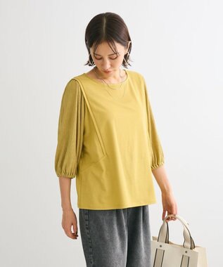 Green Parks 袖表面ドッキングカットプルオーバー Lime Green