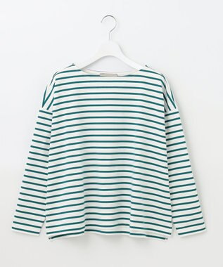 UNFILO 【マシンウォシャブル】ボーダーワイドT グリーン