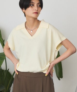 AMERICAN HOLIC フレンチスリーブスキッパールーズニットプルオーバー