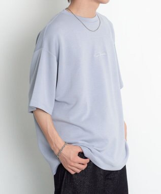 WEGO 【機能T】カラーステッチワンポイントT（SS） サックス