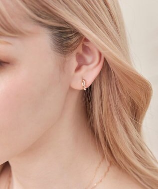 Phoebe 【金属アレルギー対応】【痛くないシリーズ】ミルキーウェイライトフィットイヤリング　ローズゴールド ローズゴールド