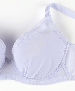 WACOAL 【小さく見せるブラ】 シンプル ブラジャー 着やせ効果 コンパクトにメイク バストの突出をおさえる 背中の段差を軽減 大きいサイズ レディース BRB452 /ワコール パープル