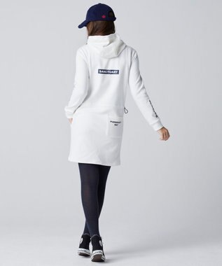 PW CIRCULUS 【WOMEN】ハーフジップ フーディ ワンピース ホワイト系