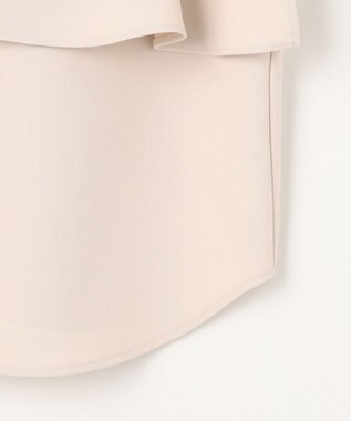 組曲 【KUMIKYOKU NAVY】コンフォータブルドレープ フリルブラウス サンドベージュ系