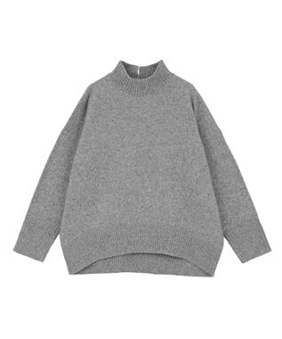 AMERICAN HOLIC モックネックコクーンニットプルオーバー Gray Mixture