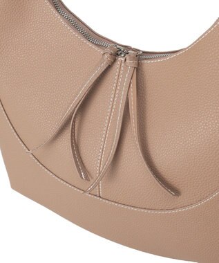Green Parks ワンハンドルハーフムーンショルダーバッグ Beige
