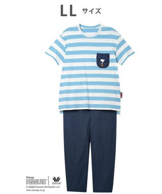 WACOAL PEANUTS パジャマ 4分袖 長ズボン 綿100%(本体) スヌーピー レディース FDT165 /ワコール