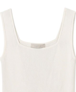 UNFILO スゴ機能 リブタンクトップ グレージュ